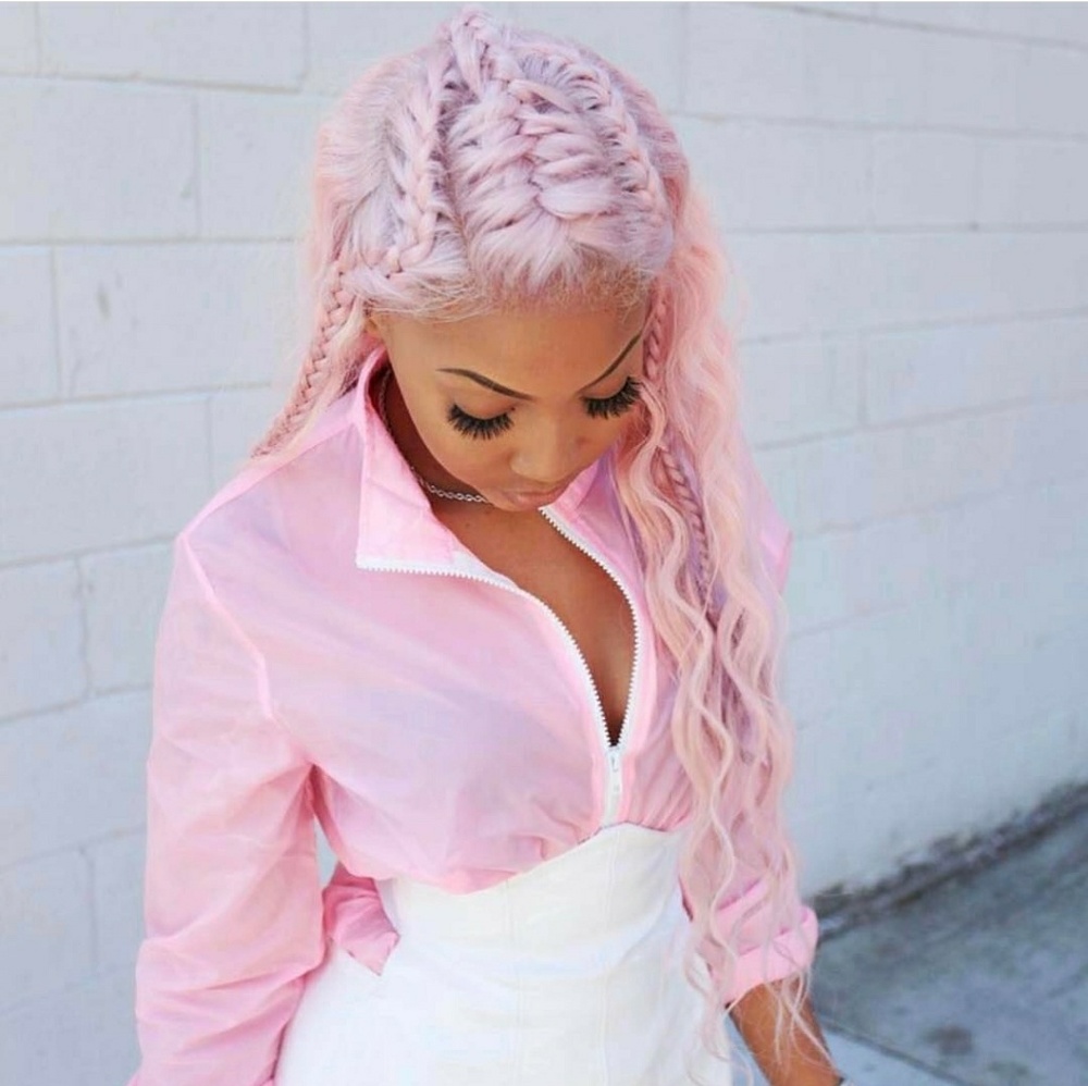 Pink Virgin Brazilian Lace Wig 22-23 inches!! - Picture 2 of 2