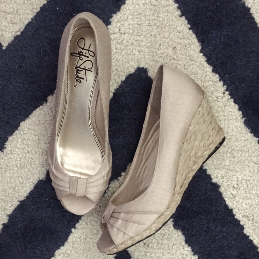 Espadrilles Wedge Peep Toe Pump