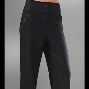 DVF black wool Gavin Sailor pant