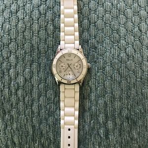 Relic Watch with white band