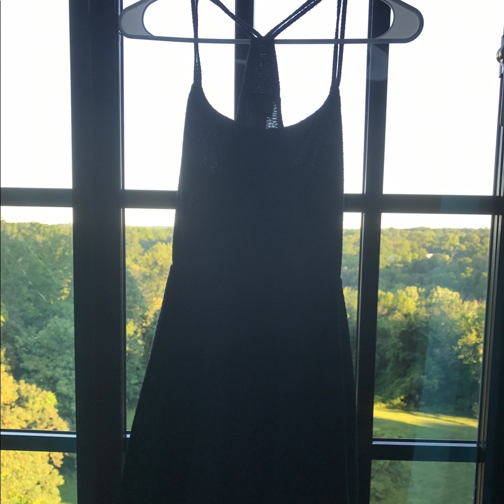 Black textured dress