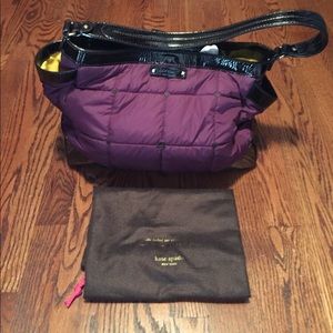 Dark purple quilted Kate Spade bag.