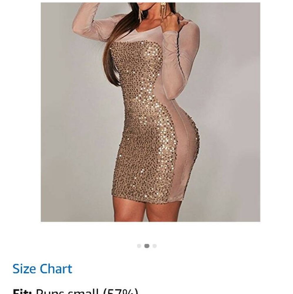 Gold dress with sheer sides