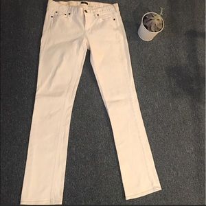J.CREW FACTORY MATCHSTICK WHITE JEANS, SIZE 28!