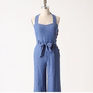 Anthropologie denim jumpsuit. Size 0.