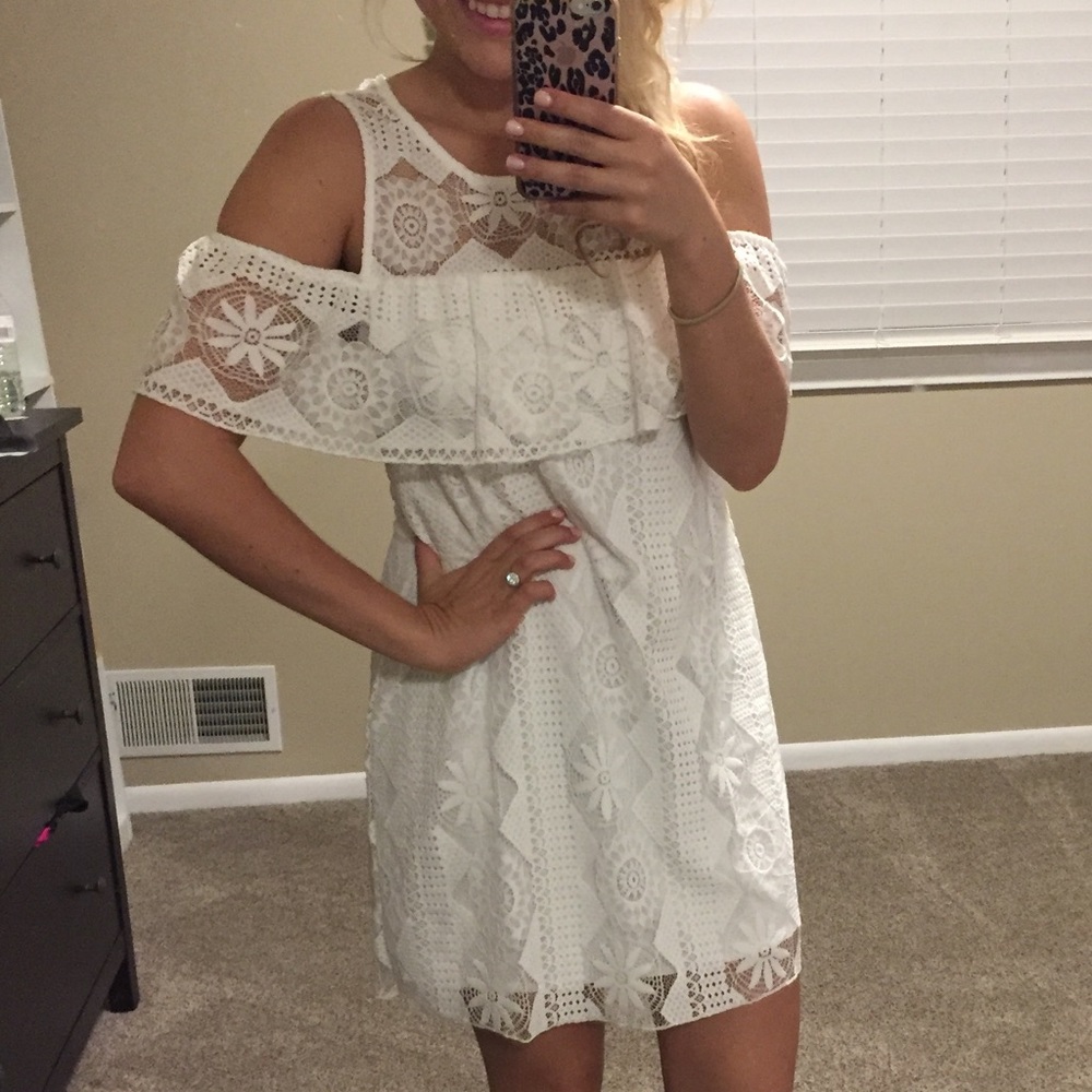 Flutter Sleeve Dress/Bridal Shower Dress