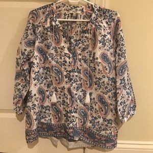 Madewell Paisley Peasant Blouse