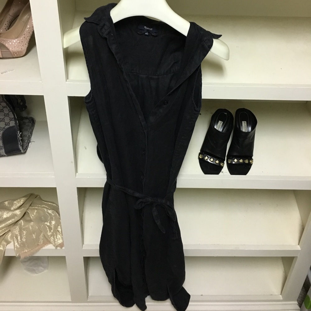 Madewell black long summer dress