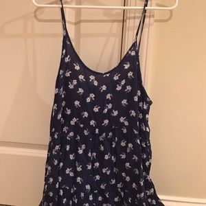 Francesca's Floral Swing Dress with Open Back