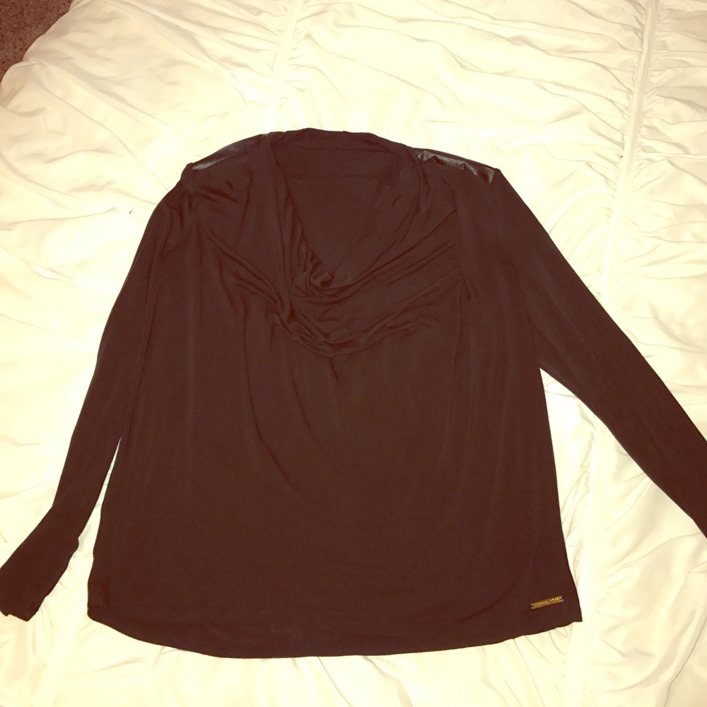 Michael Kors Black Leather Shoulder Longsleeve