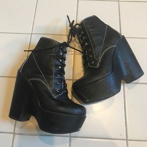 Jeffrey Campbell tardy platform wedge heel size 7