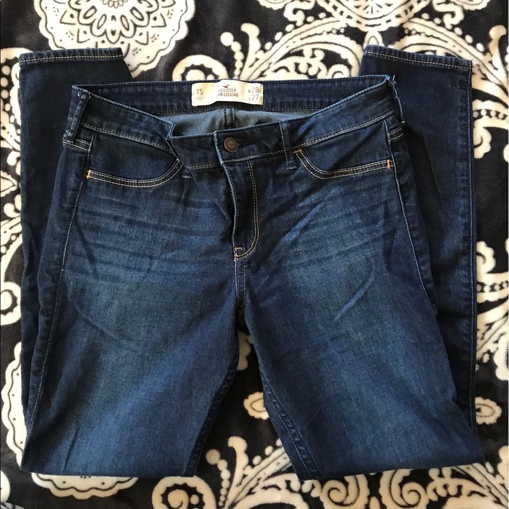 Dark wash hollister jean leggings
