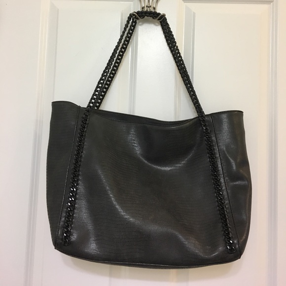Handbags - Grey chained Tote bag hold 15" laptop
