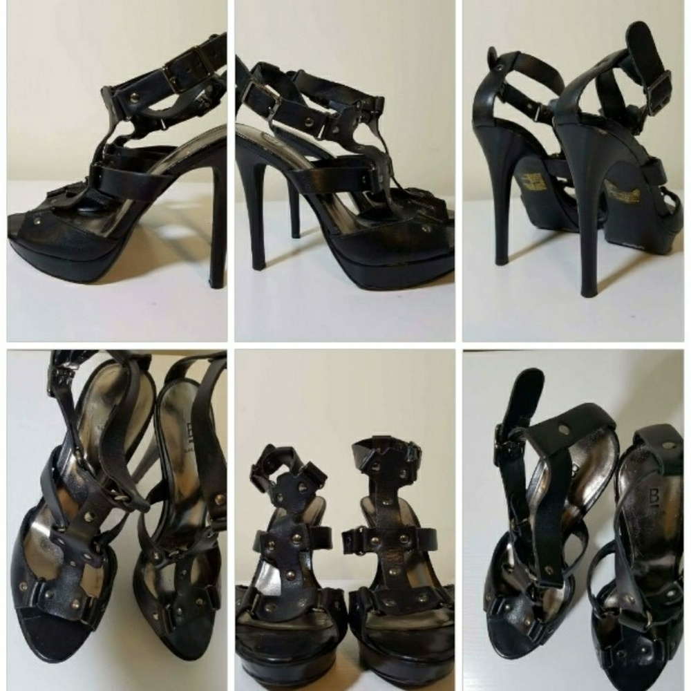 Black Gladiator Heels