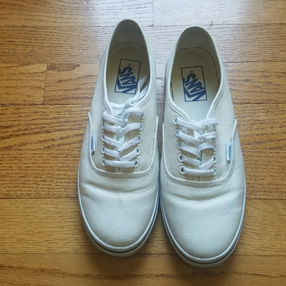 Cream Size 7.5 Vans