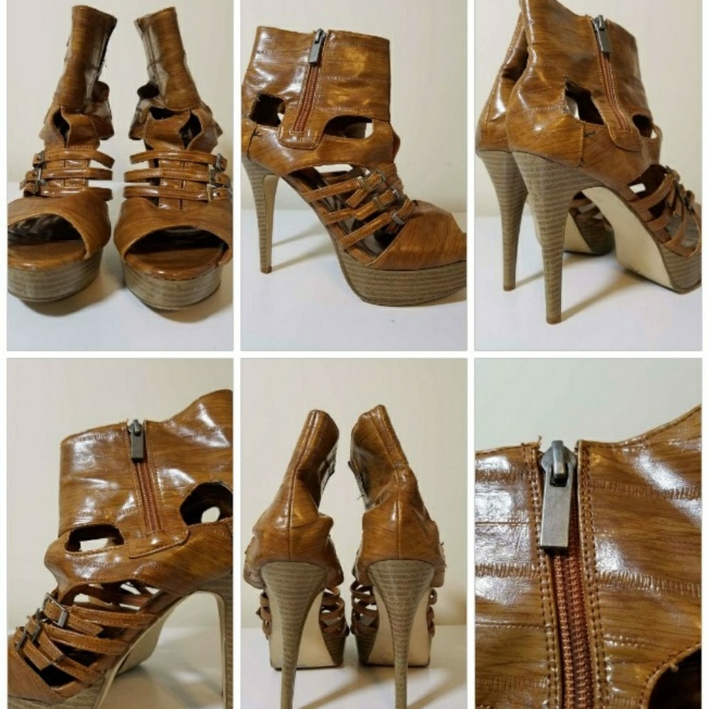 Tan Gladiator Pumps
