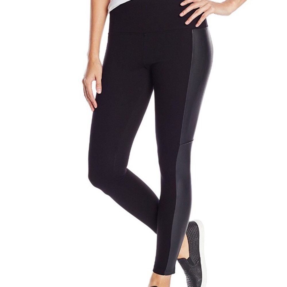 Lysse Large Vegan Leather Panel Leggings