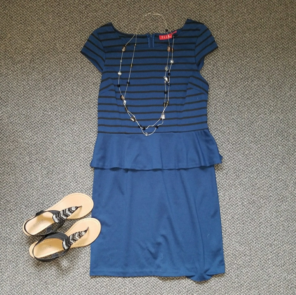 Elle peplum pencil dress