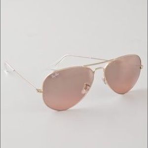 Rose gold Ray Ban aviator