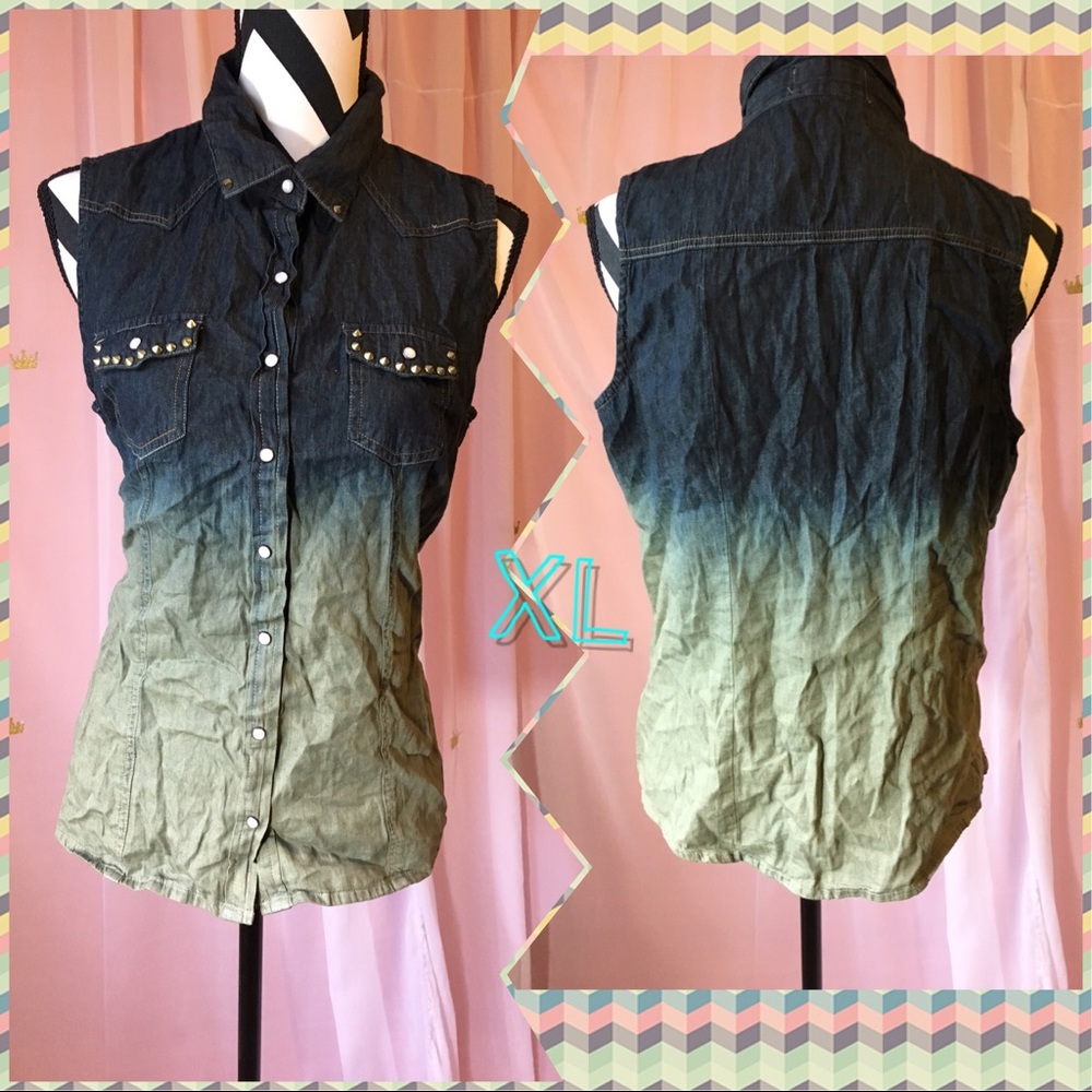 Ombre XL Sleeveless Tee denim
