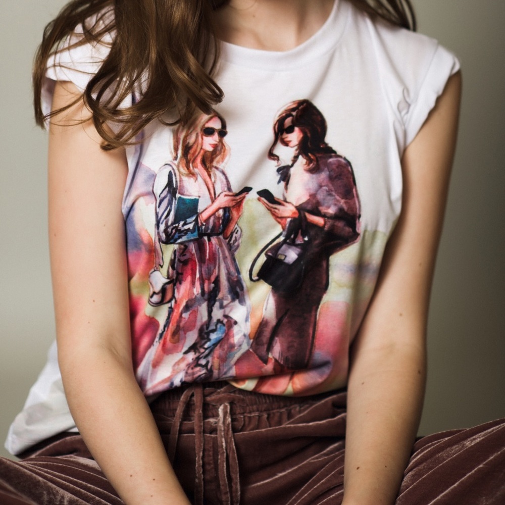 Graphic printed tee shirt Sophia - Picture 1 of 4