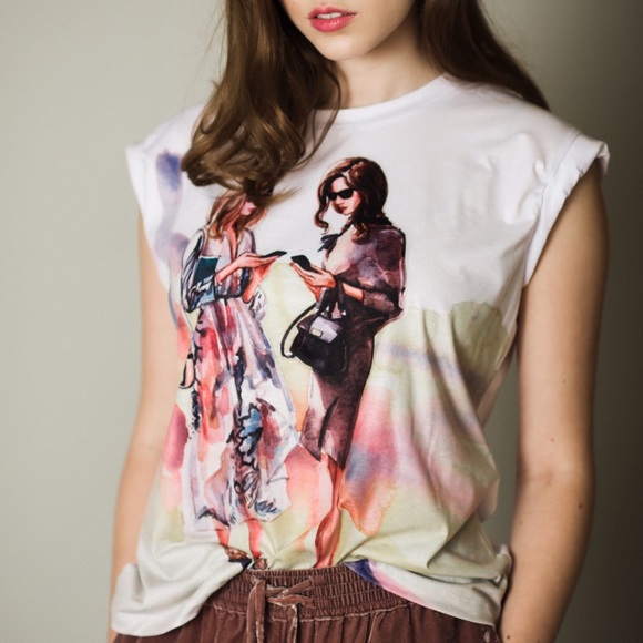 Graphic printed tee shirt Sophia - Picture 3 of 4
