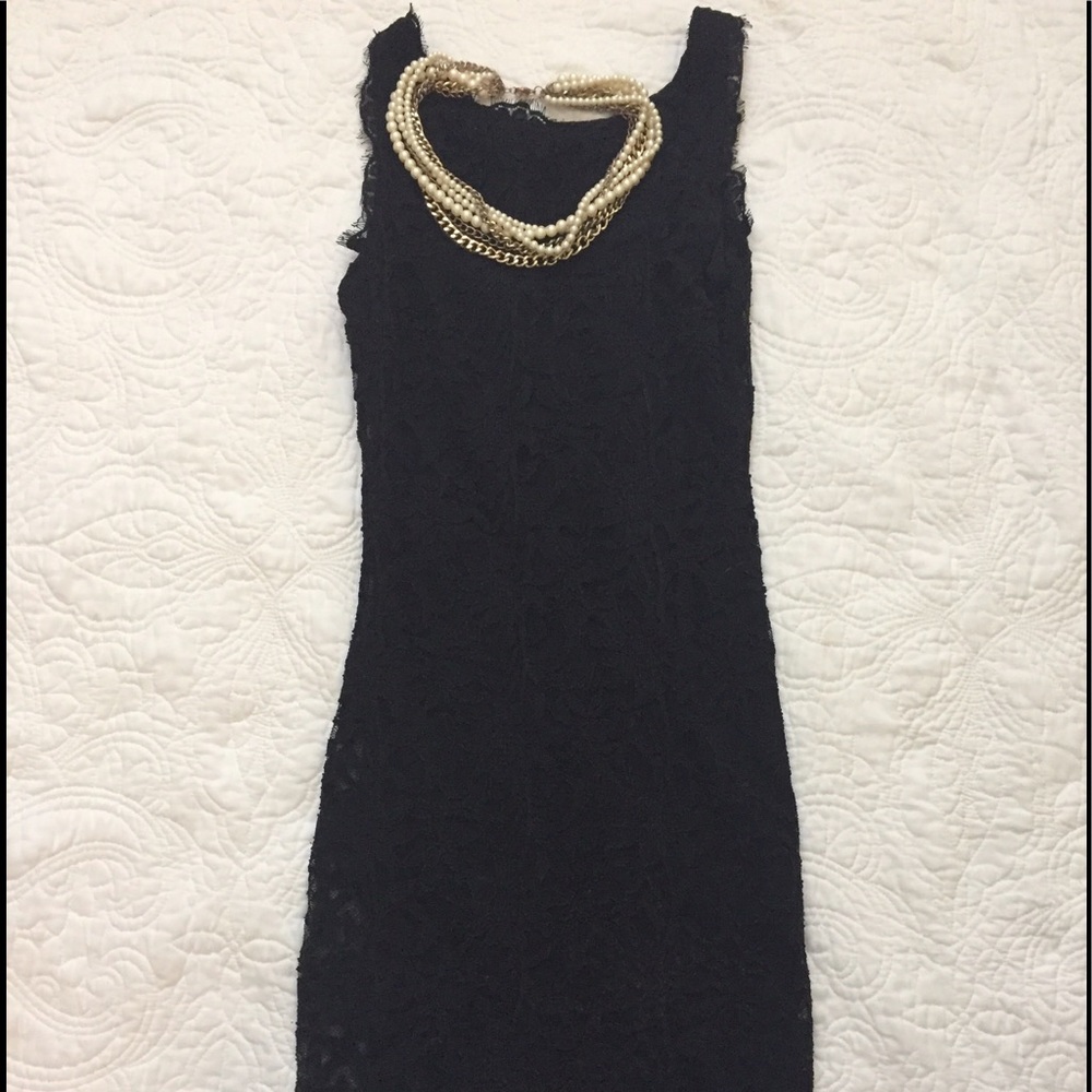 Black lace dress