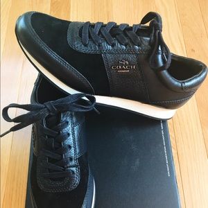 Black COACH Raylan Lace-Up Sneakers