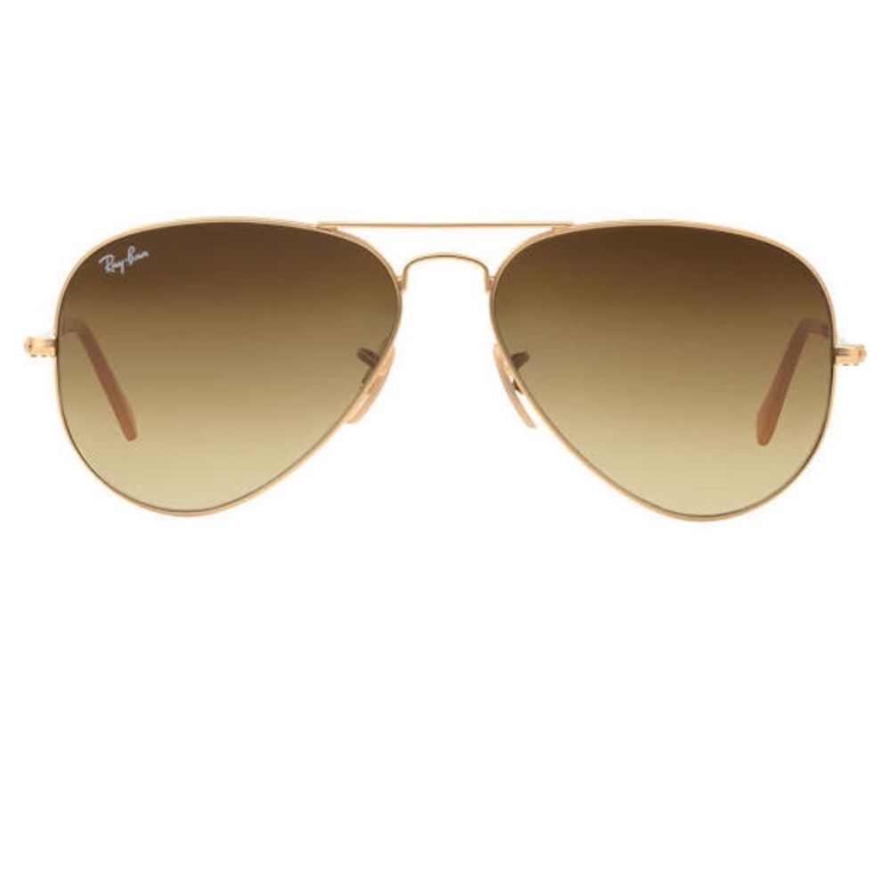 Ray Ban brown and gold aviators