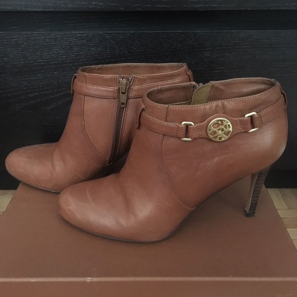 Coach Booties in Dark Ginger - Size 8