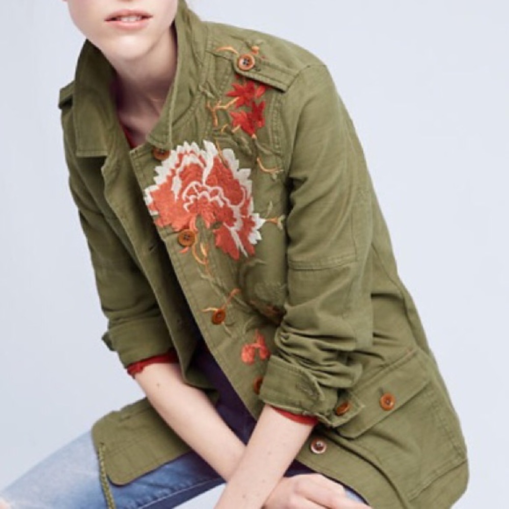 ISO Anthropologie Embroidered Field Jacket