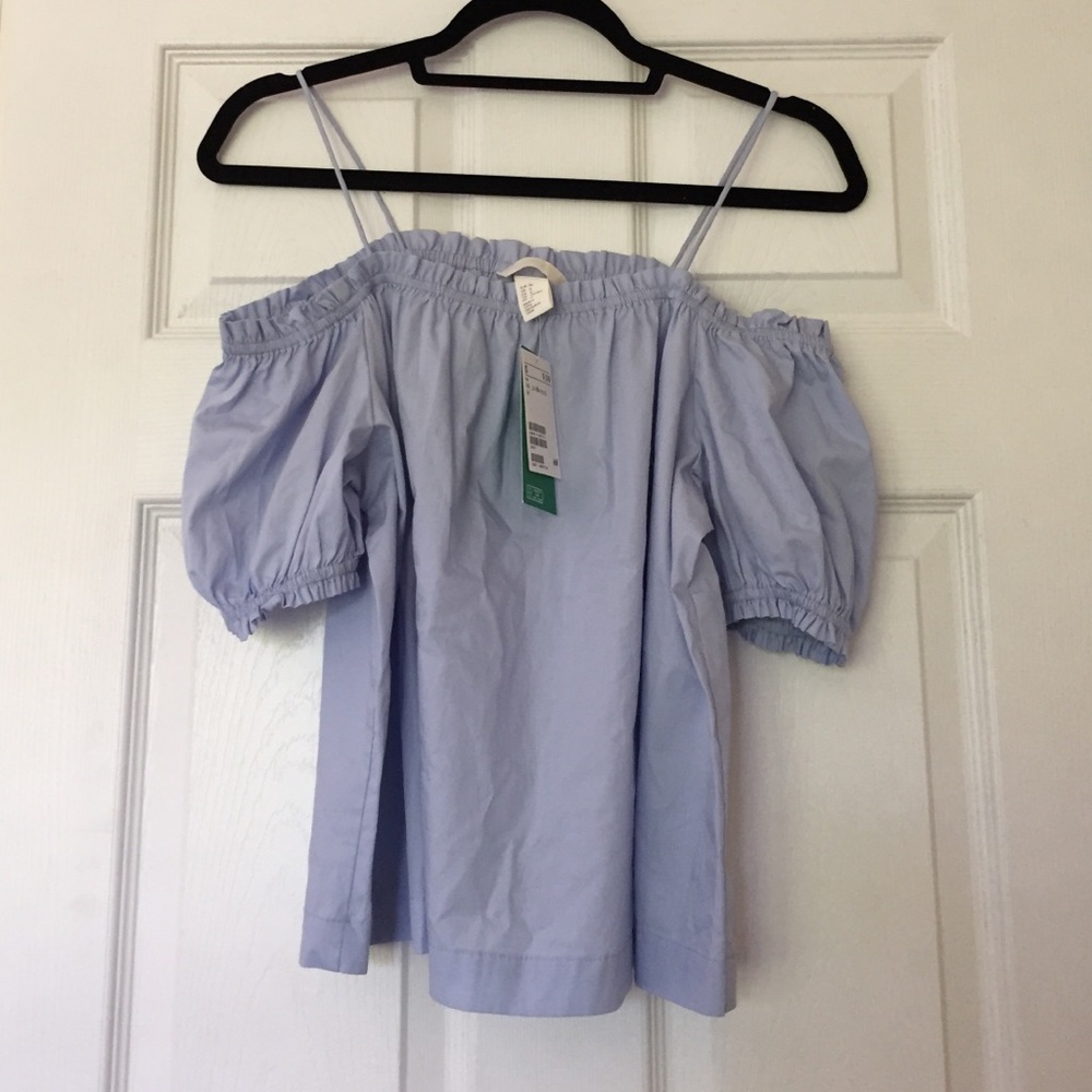 Off the shoulder blue top - NWT