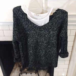 Full Tilt Marled Beach Pullover Knit