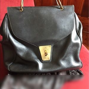 Authentic black leather vintage Gucci bag