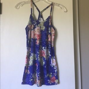 Rose print racerback tank