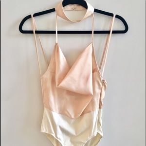Choker neck bodysuit