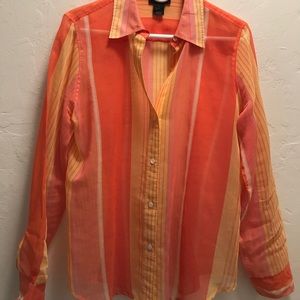 Sheer button down blouse