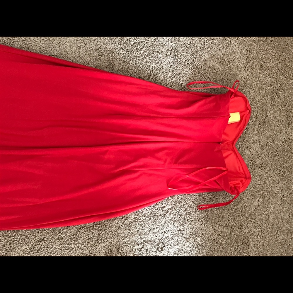 Red Rhinestone Evening Formal Dress - Picture 3 of 3