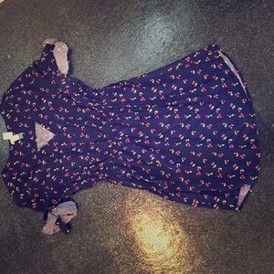 Cherry dress button up shirt dress