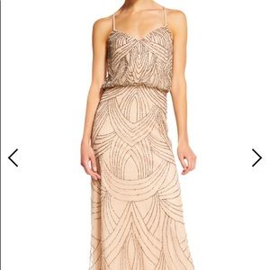 Adrianna Papell Beaded Blouson Gown