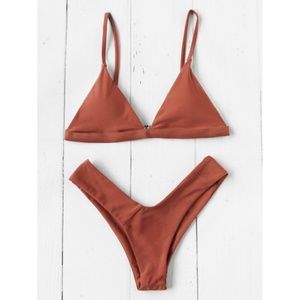 Smokey orange 2 piece Brazilian style bikini
