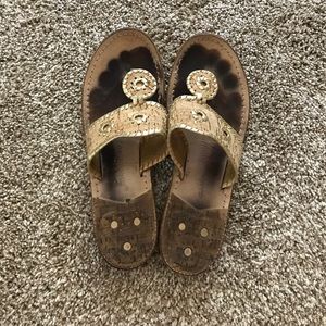 Jack Rogers Gold Cork Sandals size 9