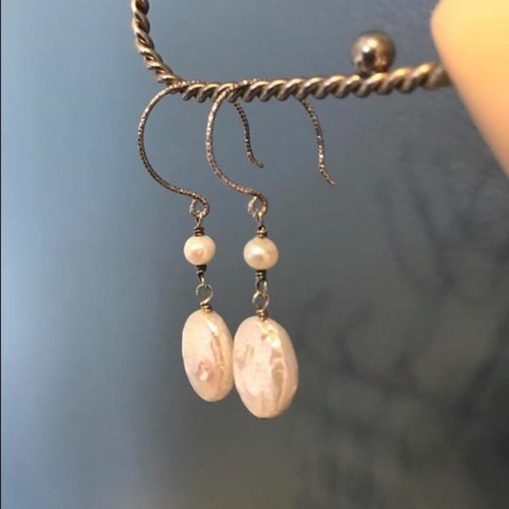 Double Freshwater Pearl Earrings