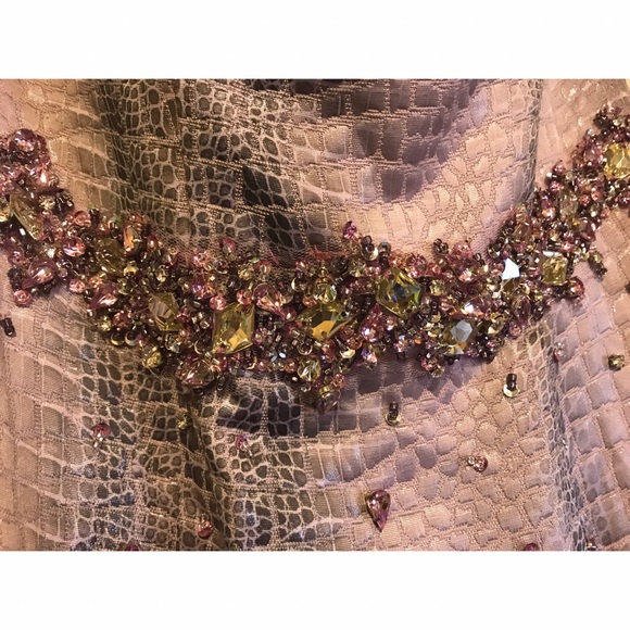 Jovani Metallic Snakeskin Mermaid Prom Dress 9345 - Picture 7 of 8