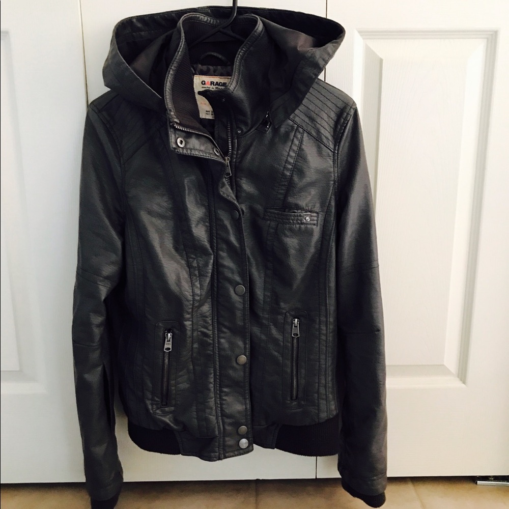 Gray Garage Leather Jacket