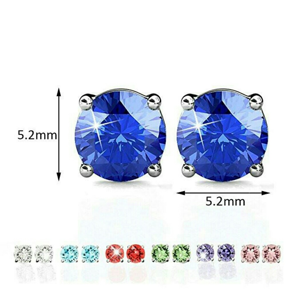 Set of 7 Swarovski Crystals Earrings Studs - Picture 4 of 4