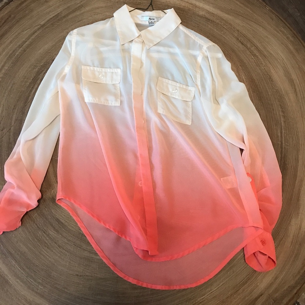 A Long Sleeve, Ombré Blouse.