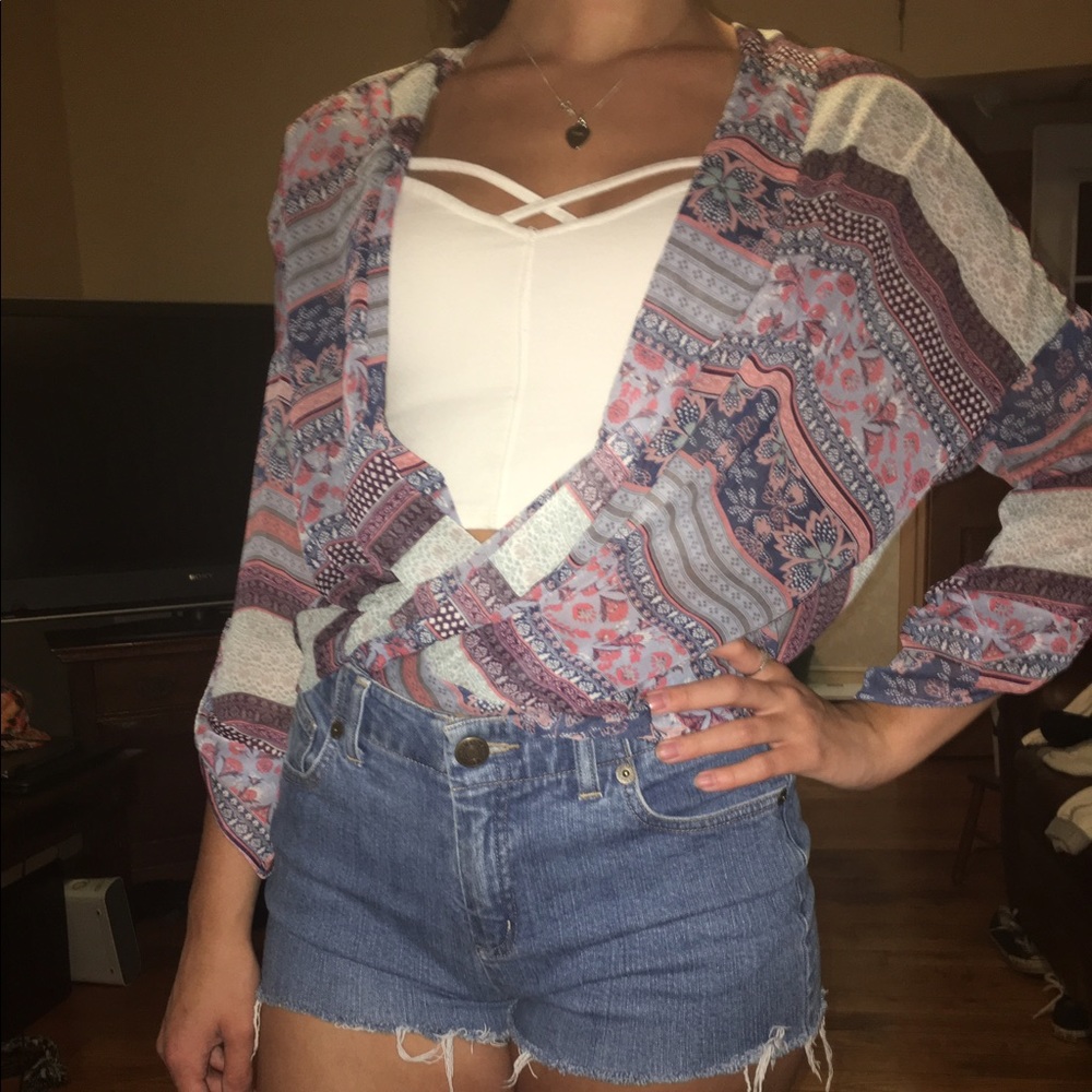 Patterned Shirt/Cover Up