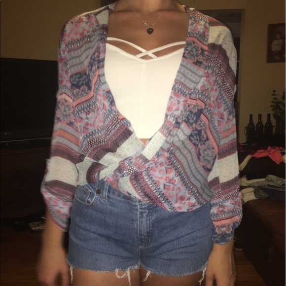 Patterned Shirt/Cover Up - Picture 2 of 3