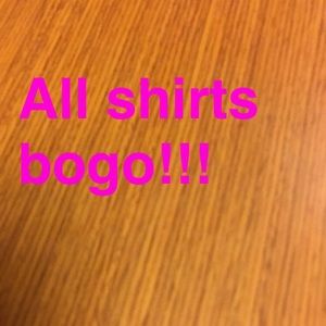 Buy one shirt, get one 50% off